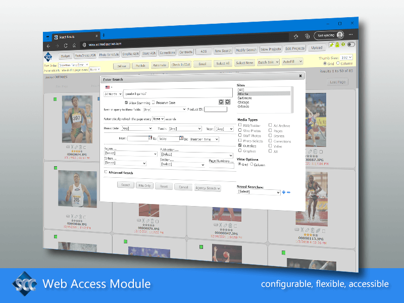 SCC Web Access Module, Web Browser Client Application